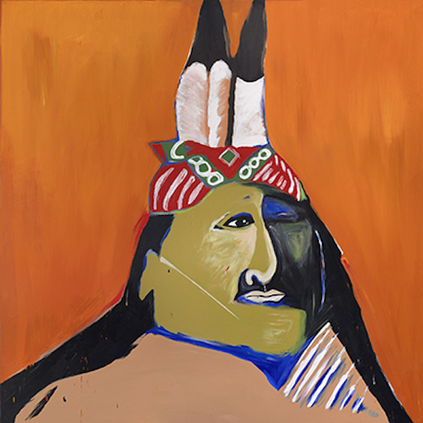 Indian Warrior Acrylic on Canvas 60 x 60