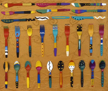 Painted Spoons by Mitch Robles